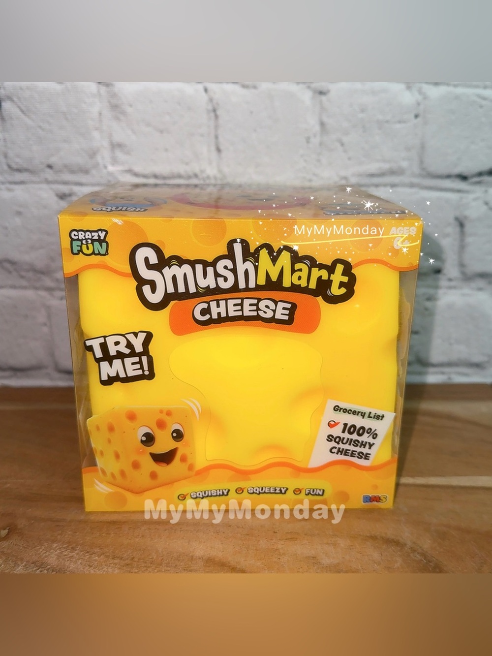 Smushmart Giant Squeezy Cheese Squishy Toy